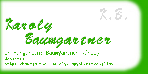 karoly baumgartner business card
